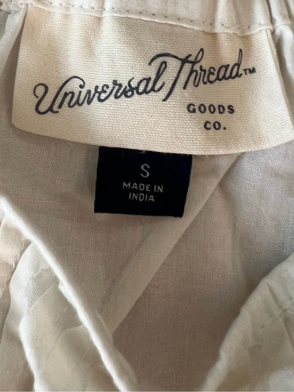 Universal Thread White Cotton Pintuck Peasant Blouse - Picture 3 of 4